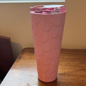 Starbucks Pink Scaled Tumbler with Clear Lid